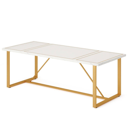 Modern Dining Table, 70.9" Rectangle Dinner Table for 6-8 People Tribesigns