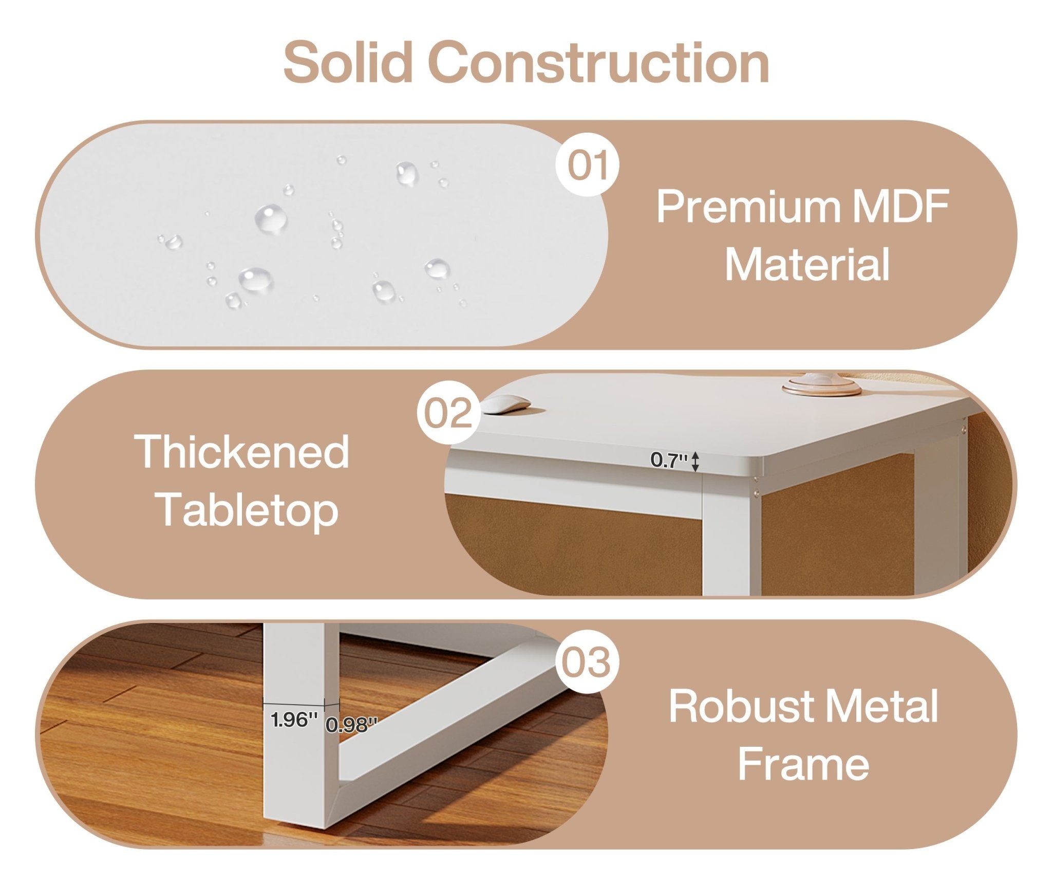 78.7" Two Person Desk, Modern Double Computer Office Desk with 3 Drawers
