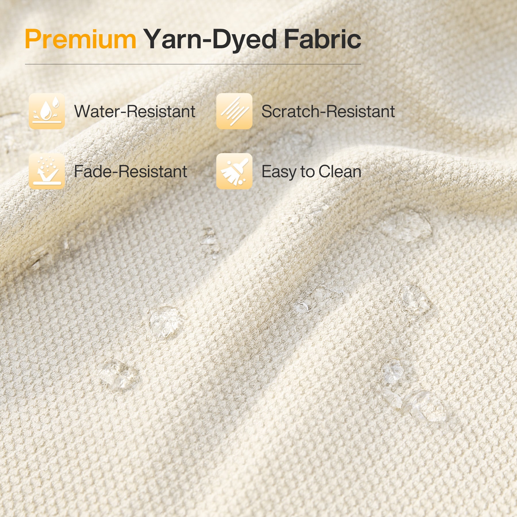 78.7" Wide Outdoor Bench, 3-Person Patio Sofa with Removable Cushions