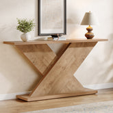 63" Console Table, Farmhouse Entryway Sofa Table with X-Shaped Base 3