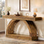 2-Tier Console Table, 63" Unique Arched Sofa Table Behind The Couch