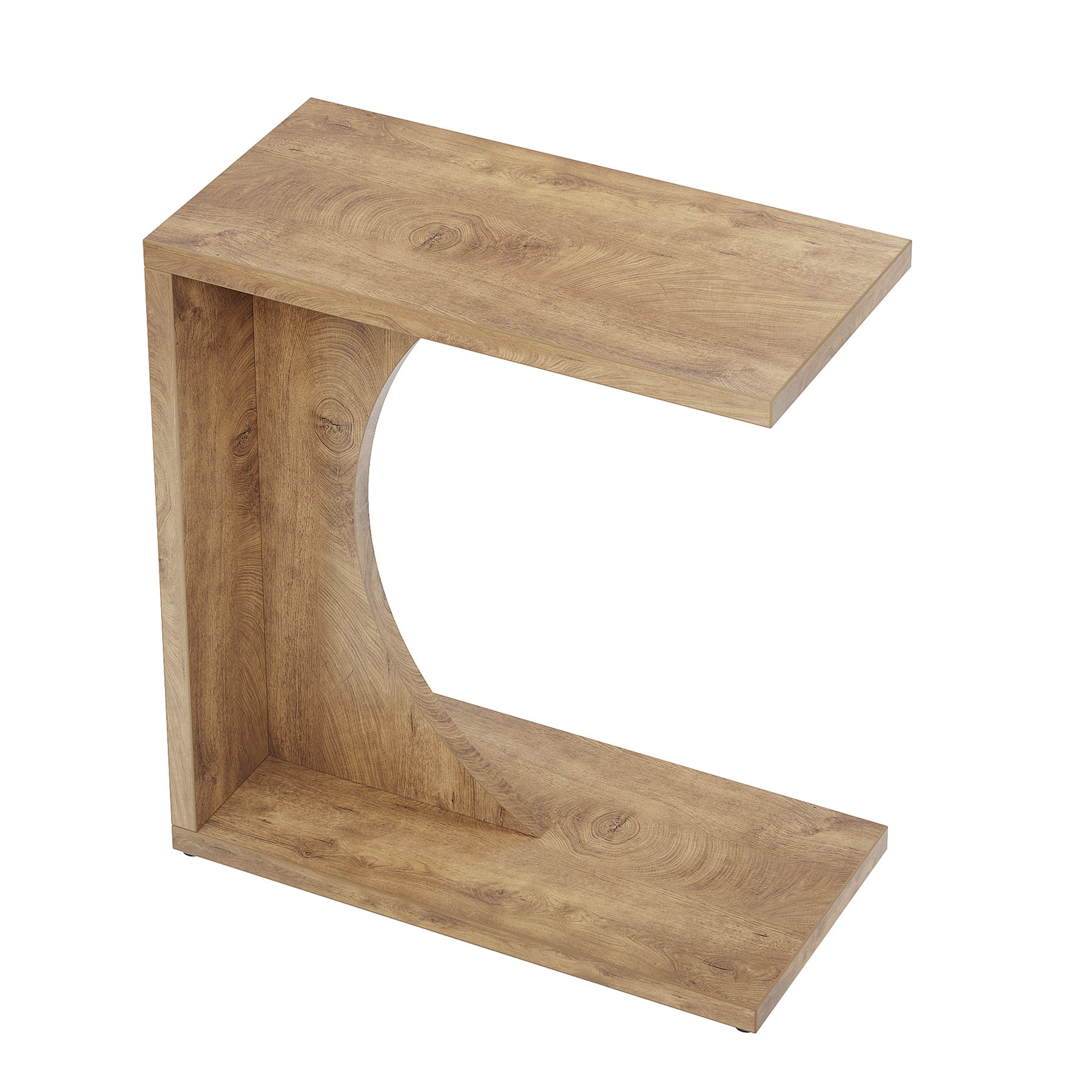 C-Shaped End Table, Sofa Side Table Couch Table for Small Space