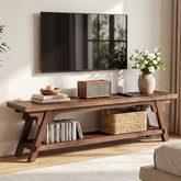63" Farmhouse Solid Wood TV Stand for 75" TV, TV Console Entertainment Center 3