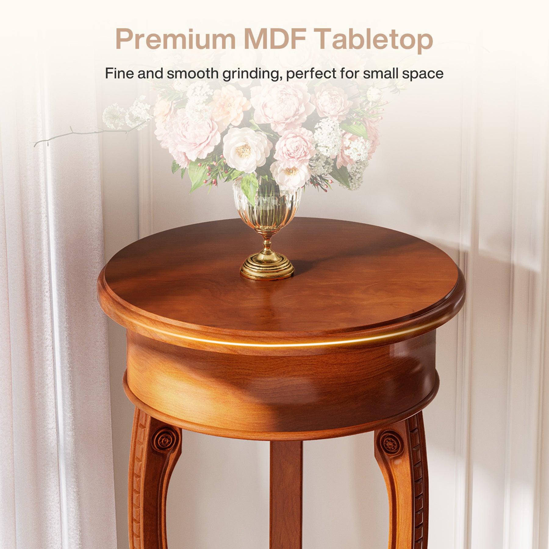 2-Tier Plant Stand, Round Flower Pot Stand Indoor with Geometric Shelves