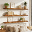 47.2" Floating Shelves for Wall Set of 3, Solid Wood Live Edge Wall Shelves