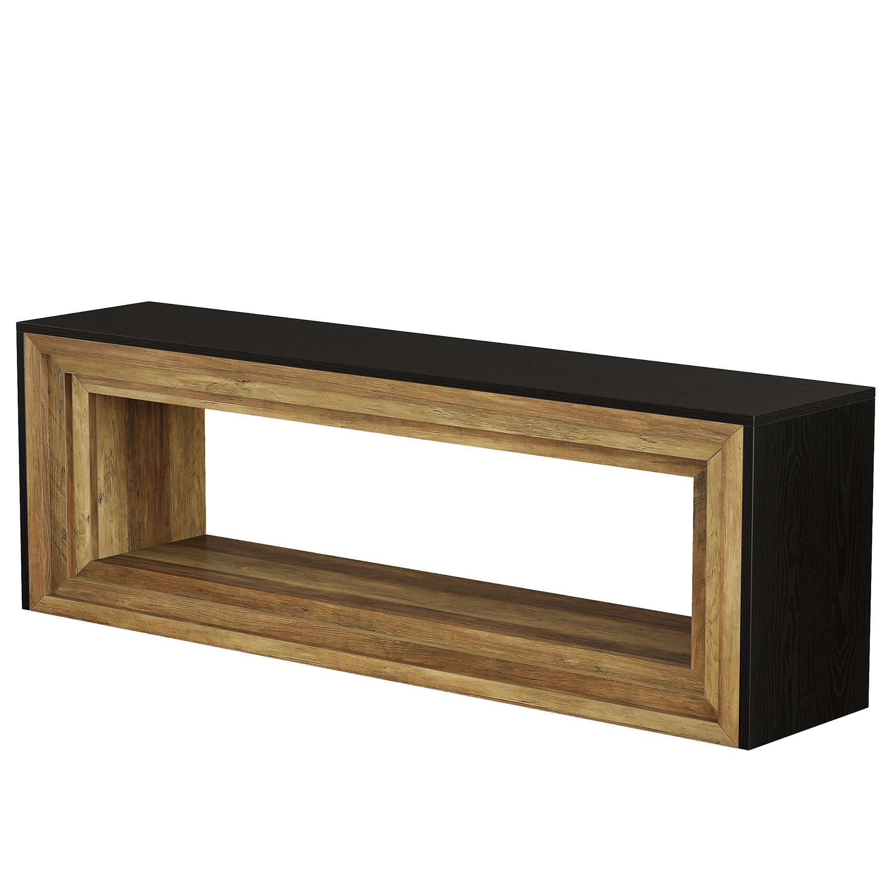 Tribesigns 63" Entryway Bench with Shoe Storage, Farmhouse Bench for Hallway