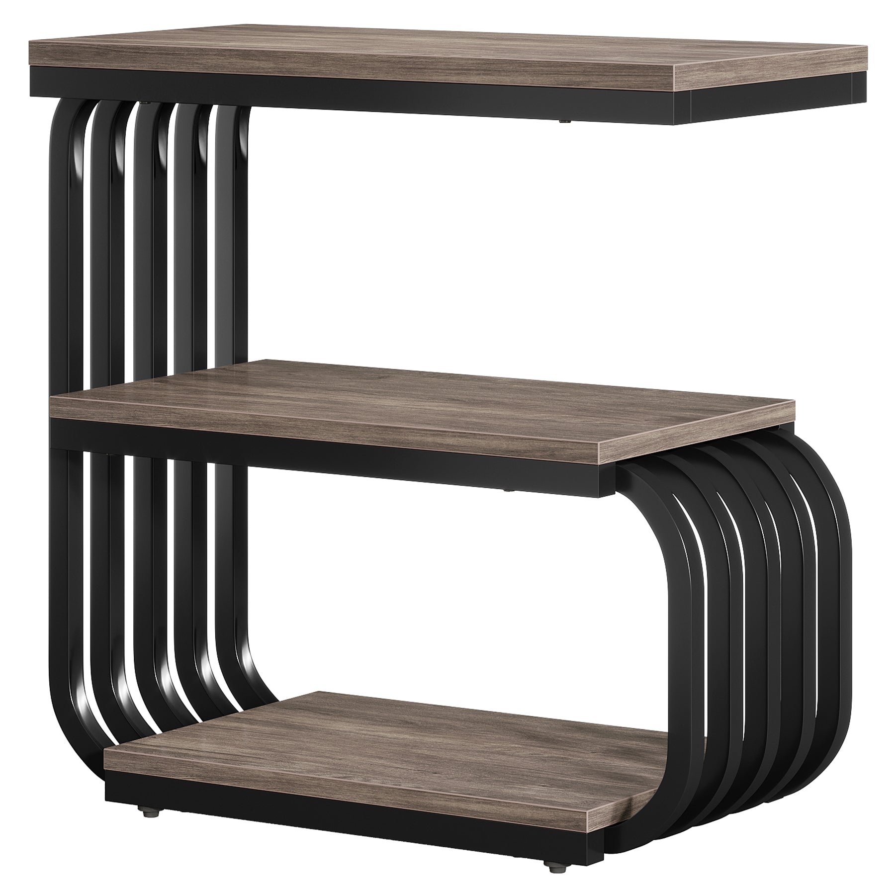 3 Tier End Table, Vintage Side or Bedside Stand for Living Room