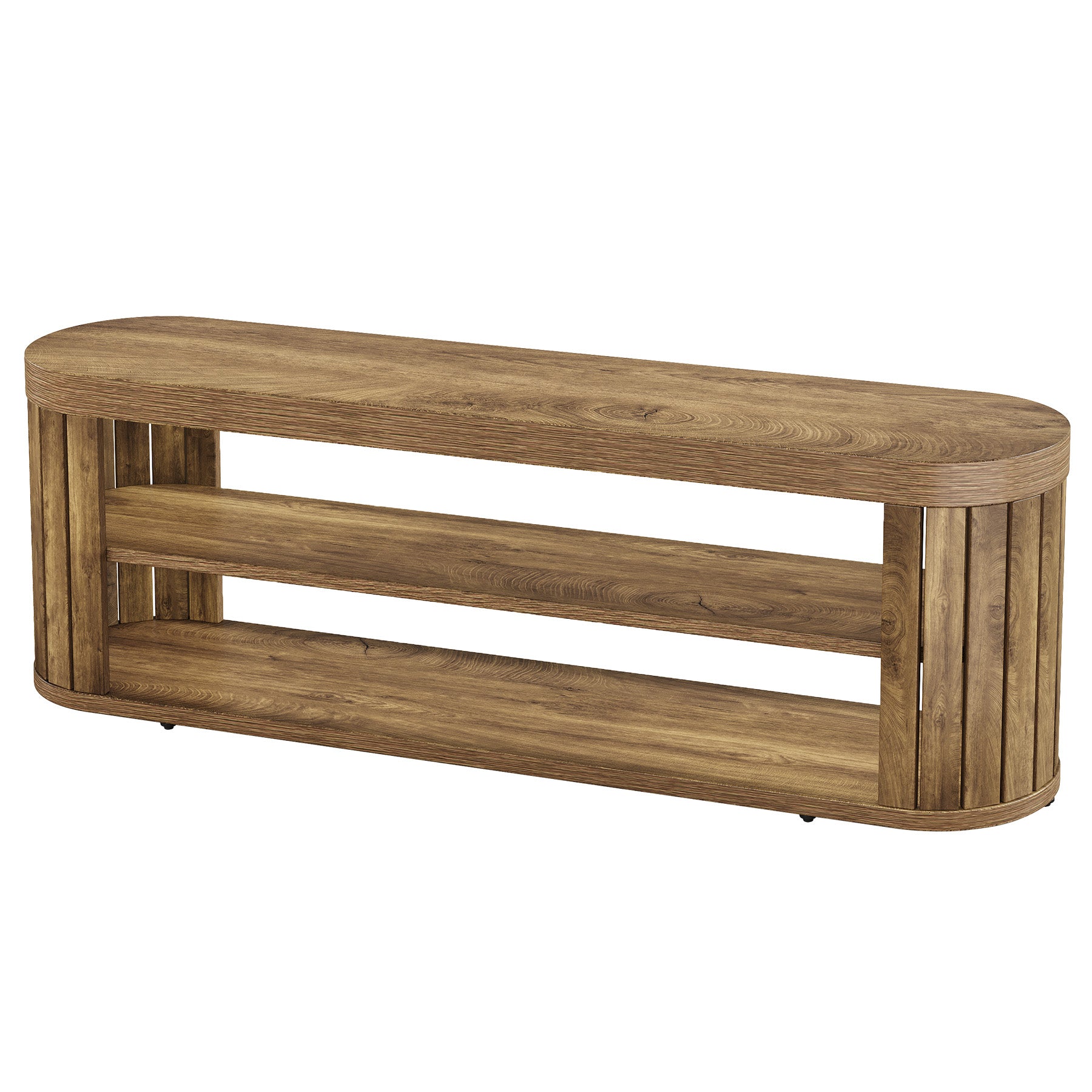 47.2" Entryway Bench, 2-Tier Shoe Bench End of Bed Stool with Storage