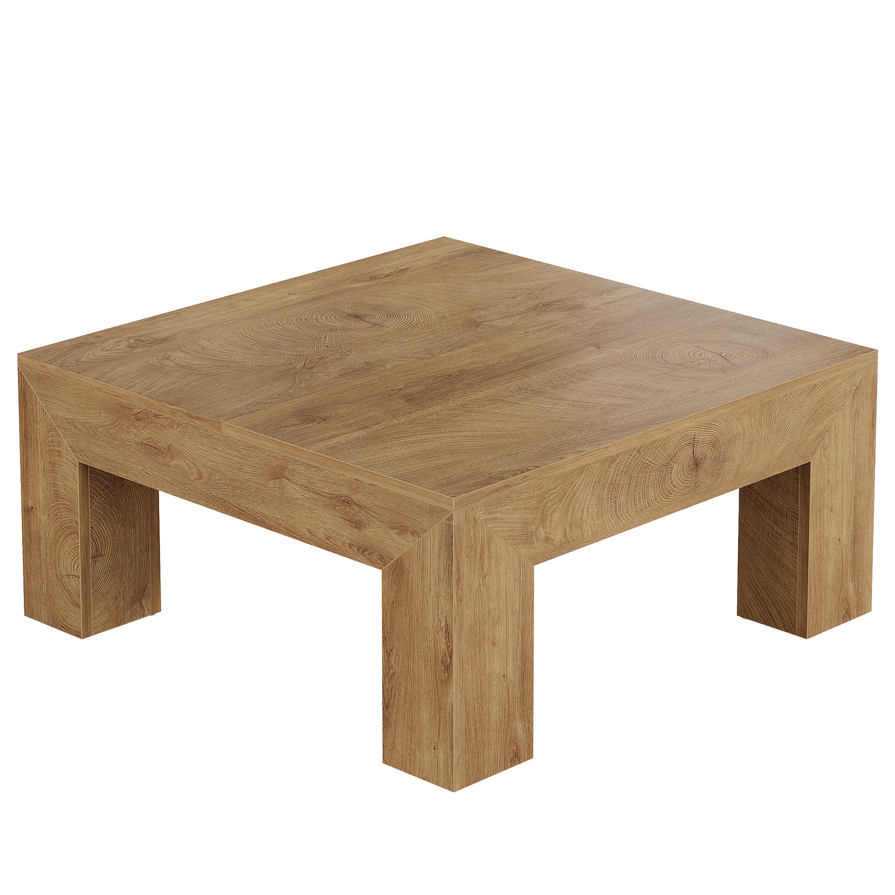 Square Coffee Table, 39.37"  Center Tea Accent Table with Sturdy Legs
