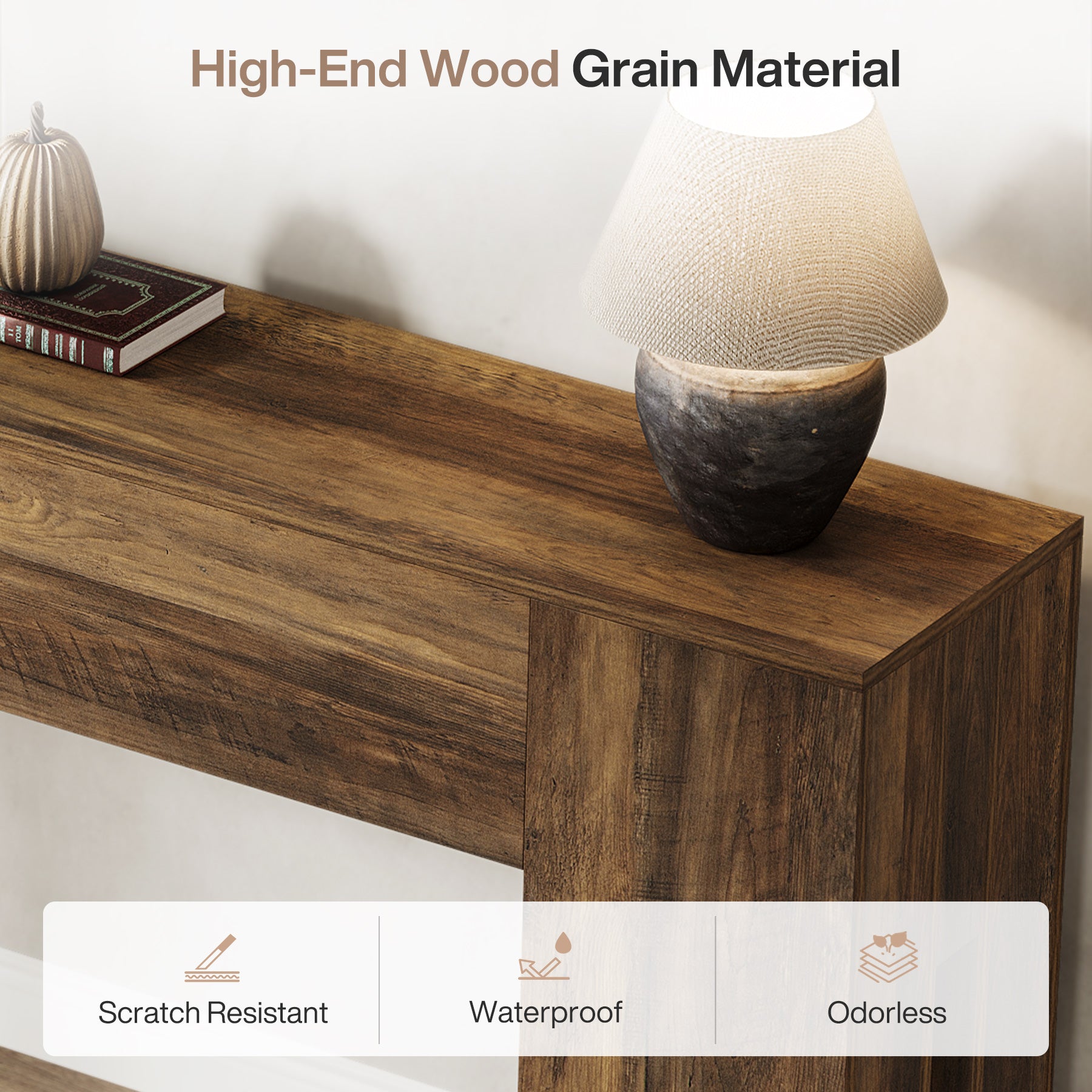 71" Console Table, Farmhouse Entryway Sofa Table Behind Couch