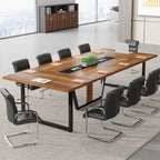 8 FT Conference Table for 10 People, 94.49" Office Conference Table with Grommet Holes
