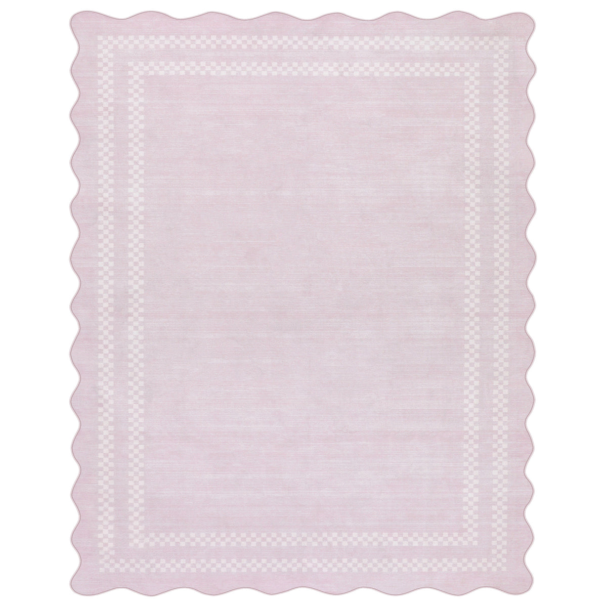 5x7/8x10 Scalloped Washable Area Rugs, Soft Geometric Non-Slip Indoor Rug for Living Room Bedroom, Oeko-Tex Certified