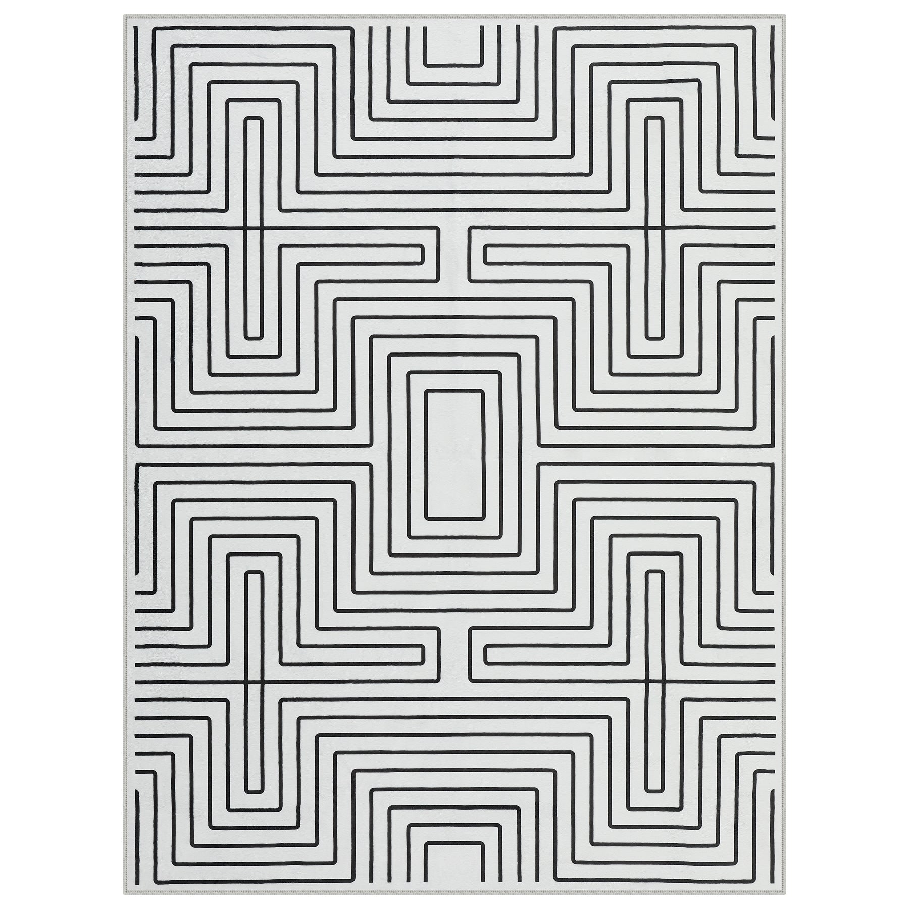 5x7/8x10 Machine Washable Area Rug, Modern Geometric Non-Slip Low Pile Indoor Carpet for Living Room, Oeko-Tex Certified