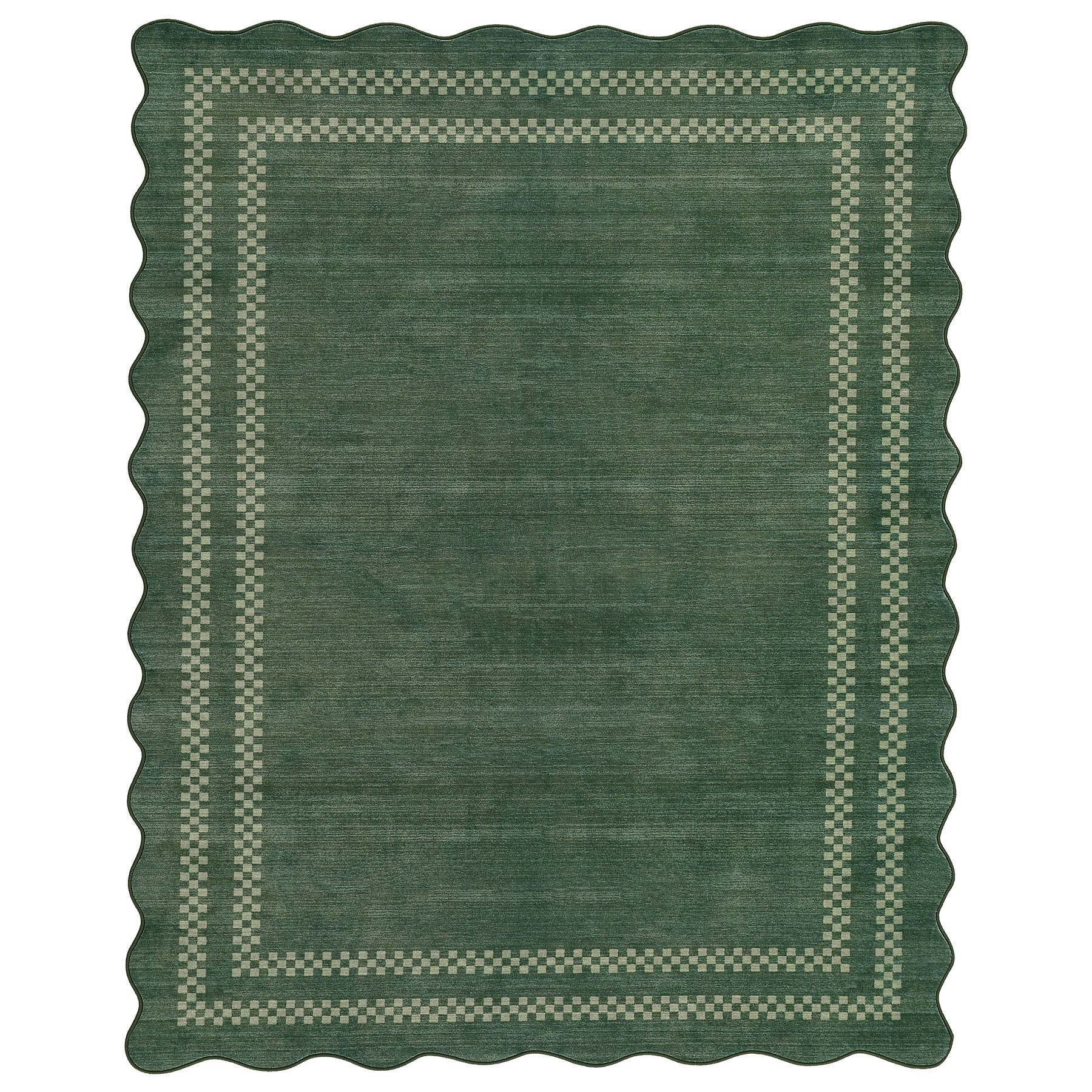 5x7/8x10 Scalloped Washable Area Rugs, Soft Geometric Non-Slip Indoor Rug for Living Room Bedroom, Oeko-Tex Certified