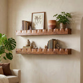 63" Fireplace Mantel Shelf, Solid Wood Wall Floating Mantel Shelf for Over Fireplace 3
