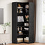 9-Tier Corner Bookshelf, Modern L-Shaped Bookcase Display Shelf