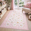 3x5/5x7 Boho Animal Floral Area Rugs for Living Room, Bow Soft Washable Non-Slip Low Pile Carpet, Oeko-Tex Certified