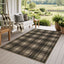 3x5/5x7 Plaid Easy Jute Washable Area Rug, Farmhouse Non-Slip Indoor Carpet for Porch Living Bedroom, Oeko-Tex Certified