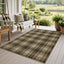 3x5/5x7 Plaid Easy Jute Washable Area Rug, Farmhouse Non-Slip Indoor Carpet for Porch Living Bedroom, Oeko-Tex Certified