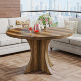Wood Dining Table, 47.24 Inches Round Kitchen Table for 4 - 6 Tribesigns 3