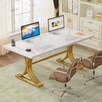 #Color_Faux Marble White & Gold