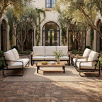 6-Piece Patio Furniture Set Outdoor Conversation Sets with Sofas & Coffee Table & Side Table