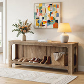 63" Console Table with Storage Shelf, 2-Tier Narrow Entryway Table for Hallway 3