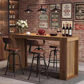 63" Long Bar Table, Counter Height Home Bar Unit Dining Table 3