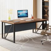 55" /63" Computer Desk, Modern Writing Desk with Metal Leg for Home Office 3