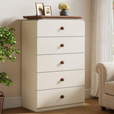 45" Storage Cabinet, Farmhouse 5 Drawers Chest Storage Organizer 3