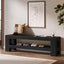 59" Farmhouse Entryway Bench, Wooden Shoe Bench End of Bed Bench with Shelf