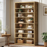71" Tall Bookshelf, 8-Tier Bookcase FreeStanding Display Etagere with Adjustable Shelves 3