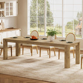 78.74" Dining Table for 6-8, Farmhouse Kitchen Table with Rounded Edges 3