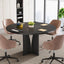 39" Round Conference Table for 4, Modern Meeting Table with Sturdy Base
