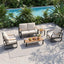 5-Piece Outdoor Patio Furniture Set Conversation Sets with Sofas & Coffee Table & Side Table