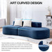 94" Curved Sofa Couch, Contemporary Sofa with 2 Pillows Tribesigns