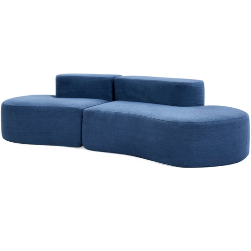 94" Curved Sofa Couch, Contemporary Sofa with 2 Pillows Tribesigns