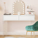 Tribesigns Makeup Vanity, 38" Makeup Dressing Table with 2 Drawers & Acrylic Legs(Without Mirror)