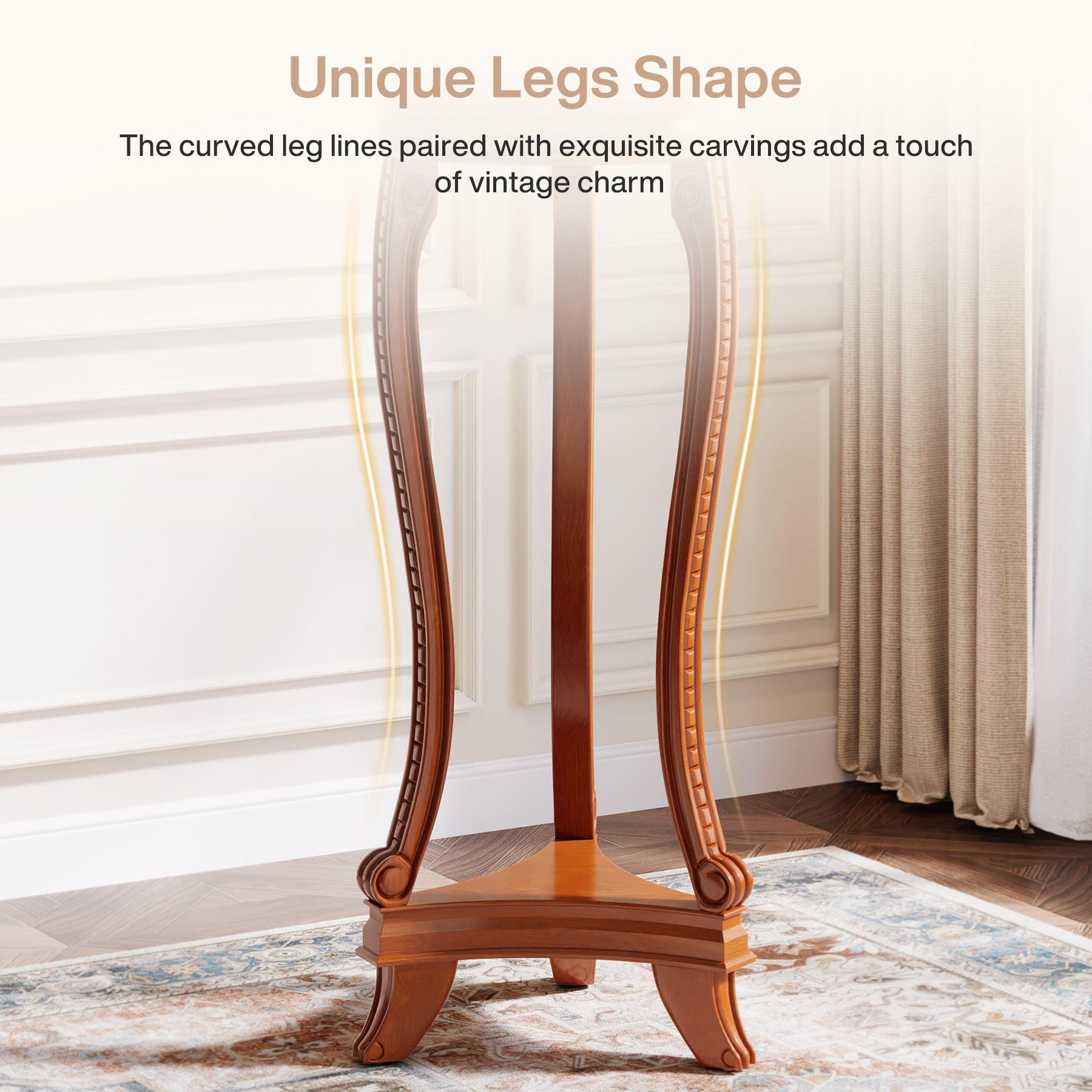 2-Tier Plant Stand, Round Flower Pot Stand Indoor with Geometric Shelves