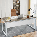 63" Computer Desk, Modern Executive Desk with Sturdy Legs