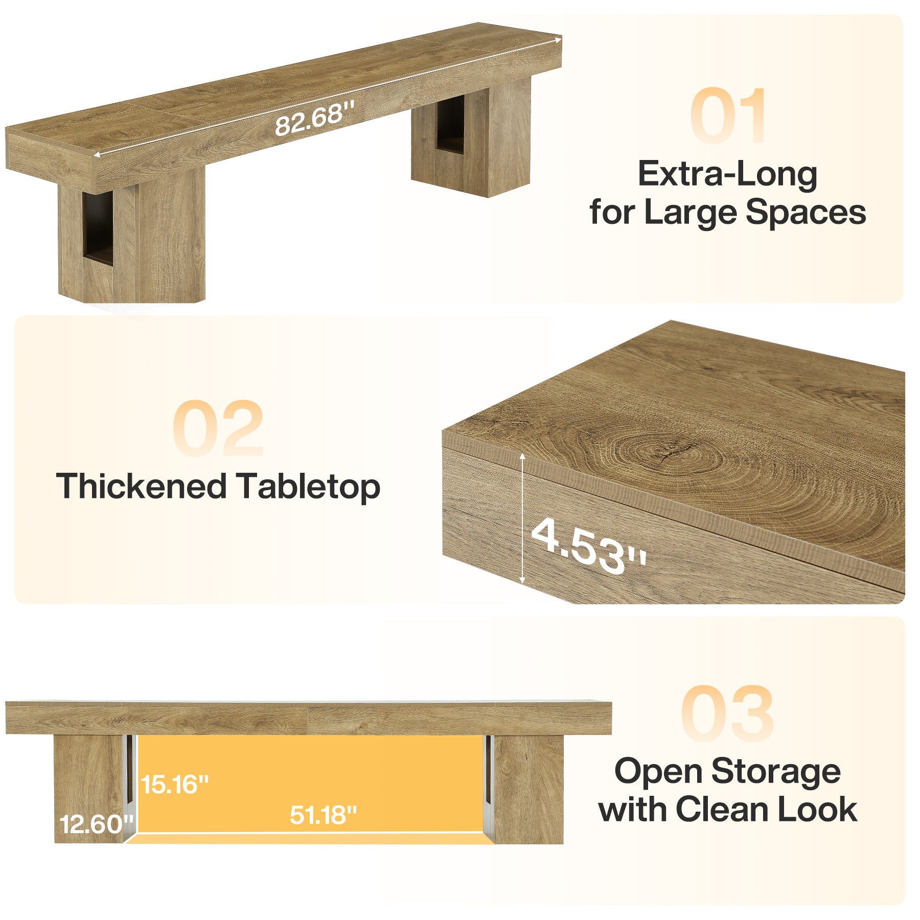 83" Entryway Bench, Extra-Long Shoe Bench with Sturdy Base for Hallway