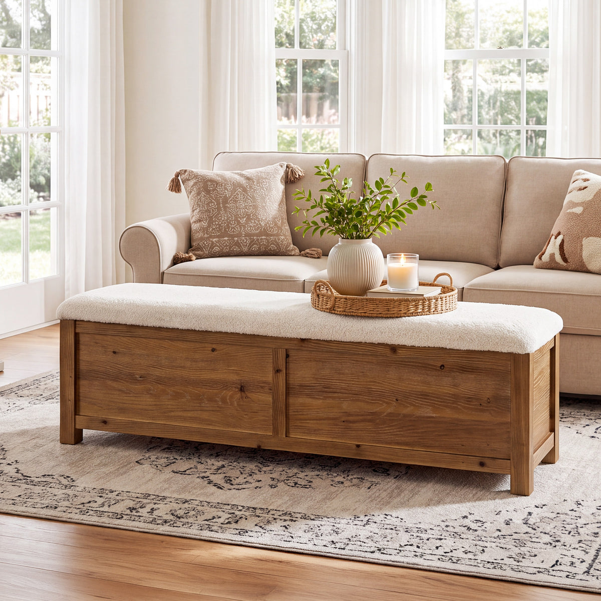 55" Lift Top Storage Bench, Hidden Storage, Wooden End of Bed Entryway Bench