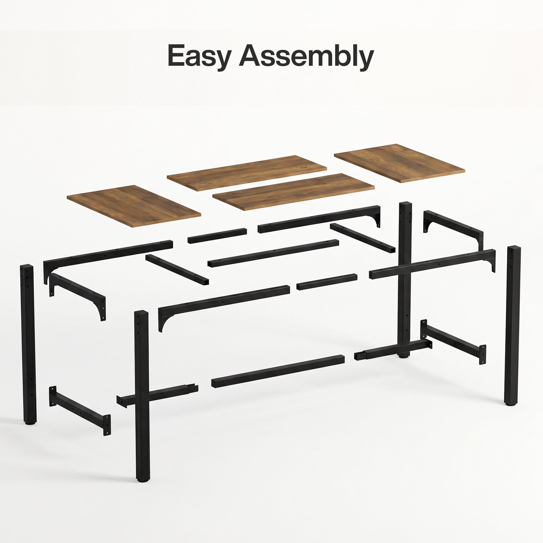 70.9" Long Industrial Bar Table, Rectangular Counter Height Pub Table for Kitchen Home Bar