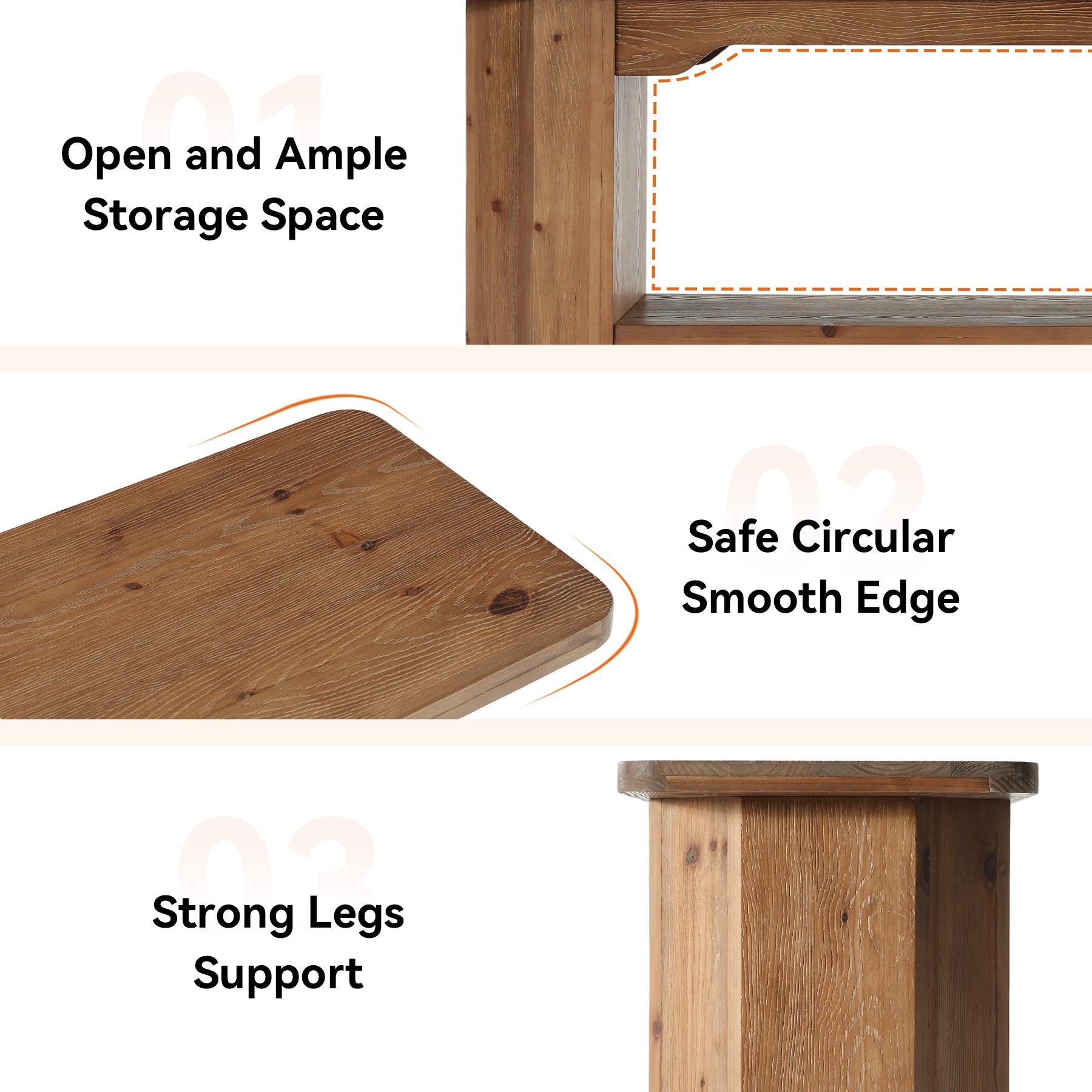 Tribesigns 63" Solid Wood Entryway Bench, Long Shoe Bench for Hallway