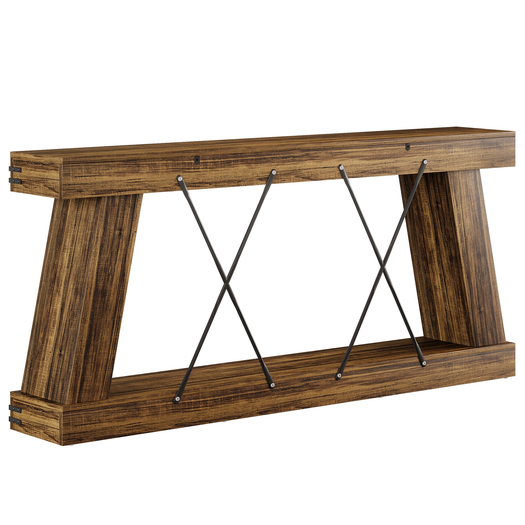 70.9" Console Table, Farmhouse Sofa Entryway Table with Sturdy Base