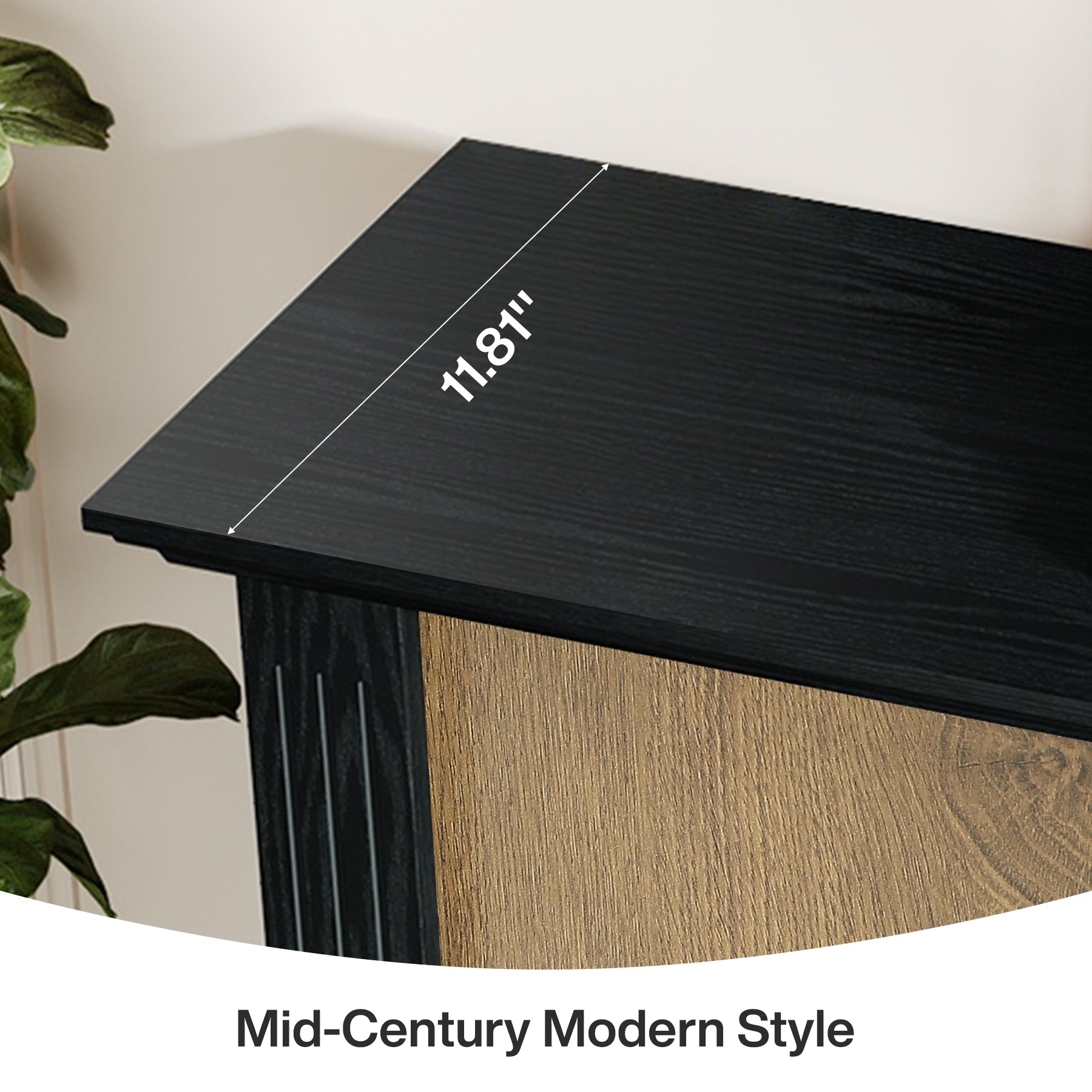 3-Tier Console Table, 43.3" Sofa Entryway Table with Storage