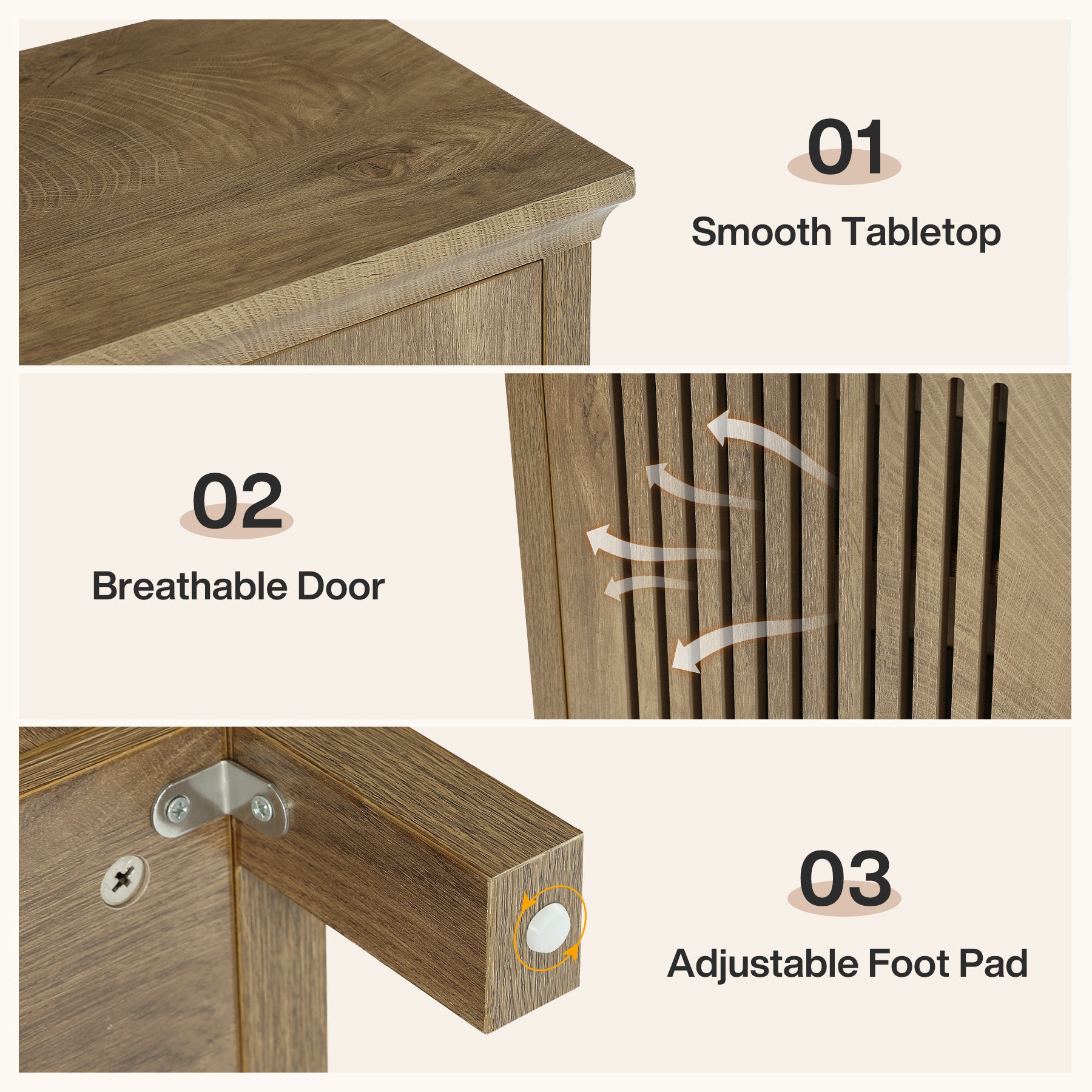 Tribesigns 5-Tier Shoe Cabinet with Doors, Tall Entryway Shoe Storage