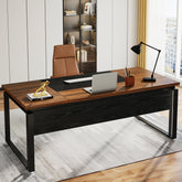 63" Computer Desk, Modern Executive Desk with Sturdy Legs 3