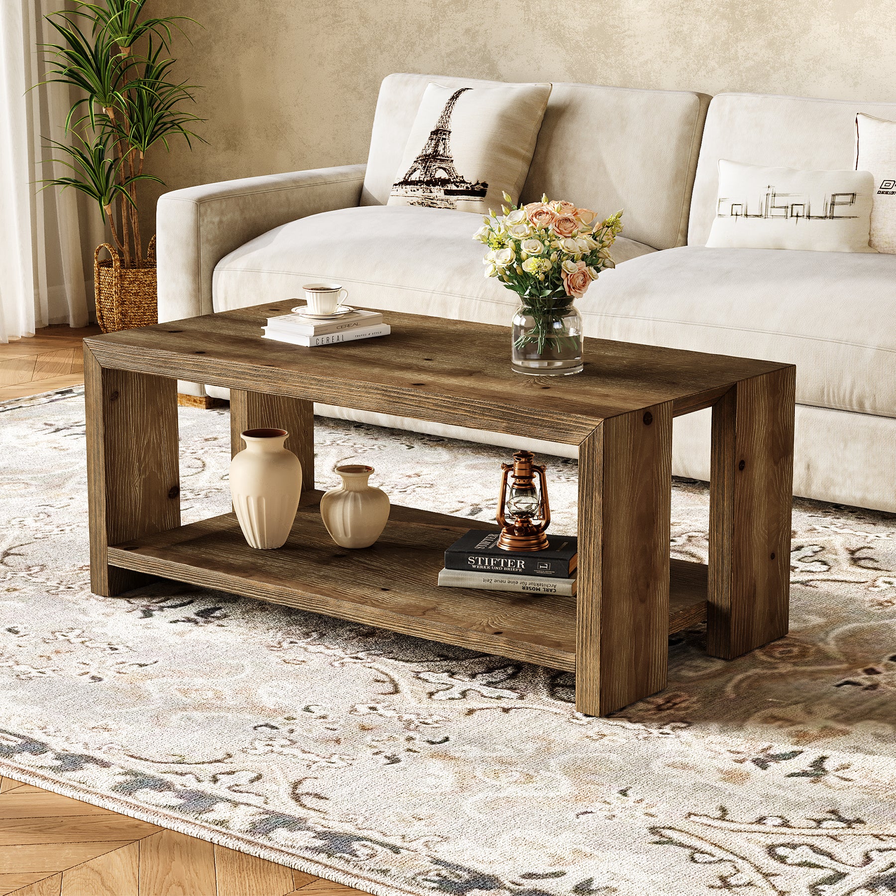 Solid Wood Coffee Table, 47.24