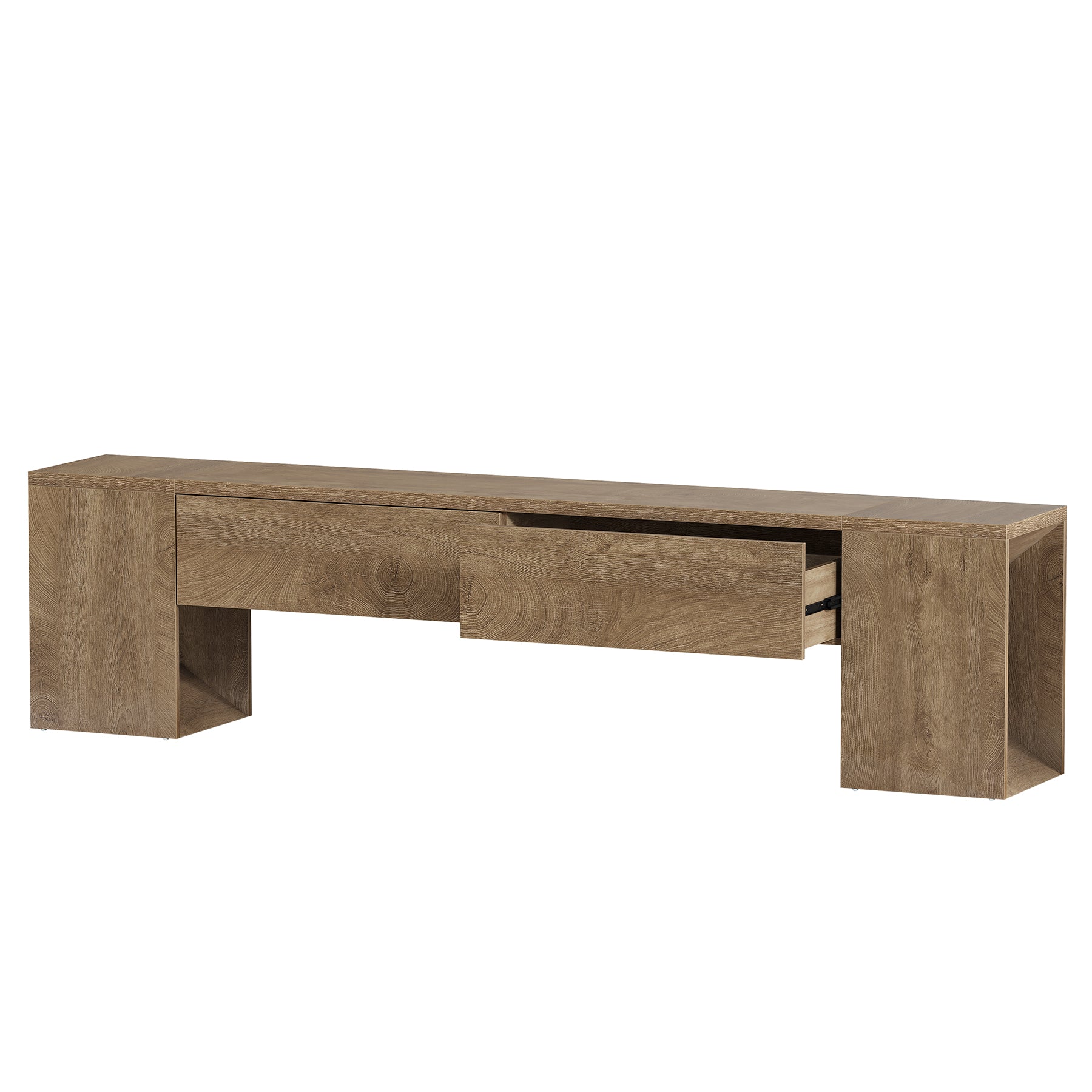 86" Extra-Long TV Stand, Media TV Console with Double Drawers for TVs up to 90 Inch